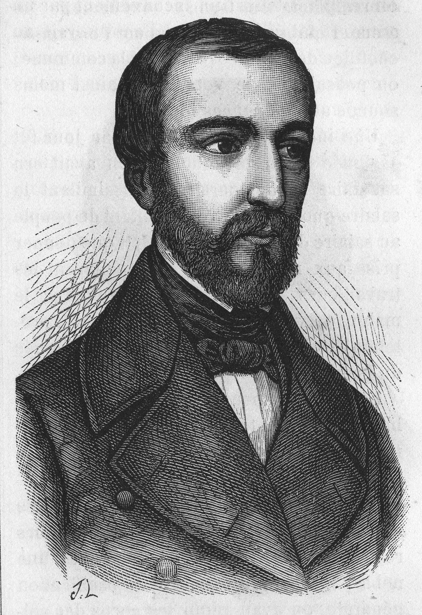 Portrait de M. de Falloux, homme politique français (1811 - 1886) - Gravure de L
