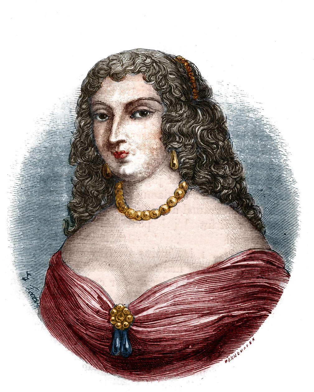 Portrait de Mademoiselle de La Fayette (Louise de La Fayette 1618-1665), maîtresse en titre mais sans fonctions du roi Louis XIII vu l