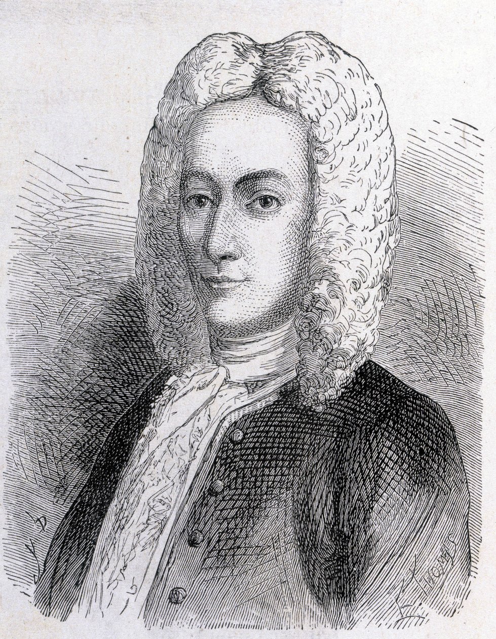 Portrait de Mathieu Dutilh (1715-1791) - dans « Album de la Science; savants illustres; Grandes découvertes » 1896 - French School
