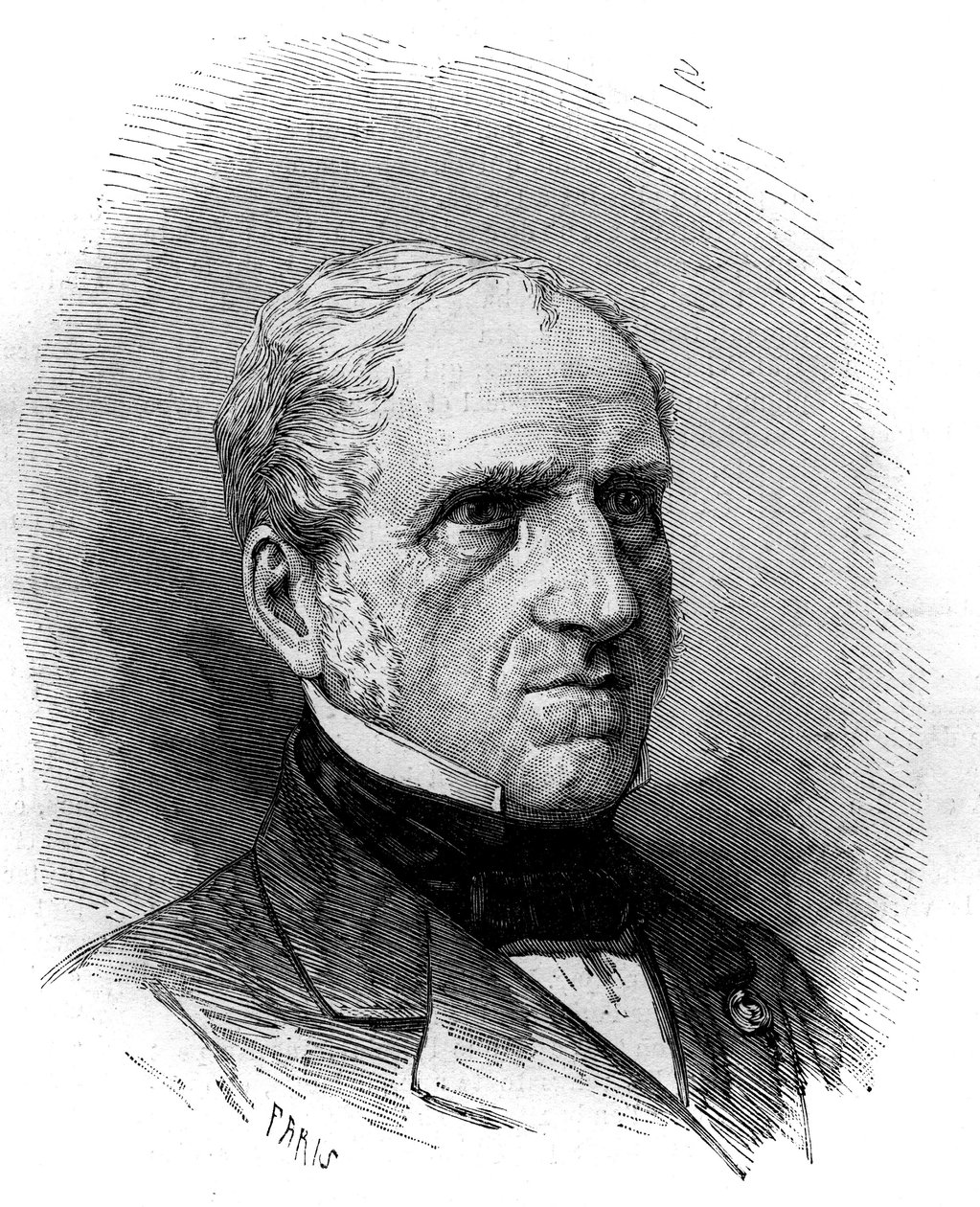 Portrait de Michel Charles (1793-1880), mathématicien français. Gravure dans « Le Monde Illustré » n°1240 du 1er janvier 1881 - French School