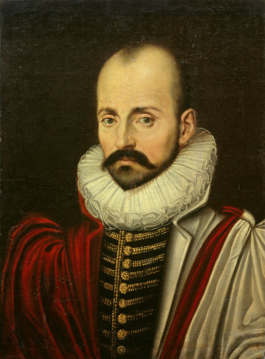 Portrait de Michel Eyquem de Montaigne, philosophe humaniste français - French School