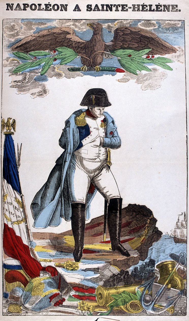 Portrait de Napoléon Bonaparte à Sainte-Hélène. Image d