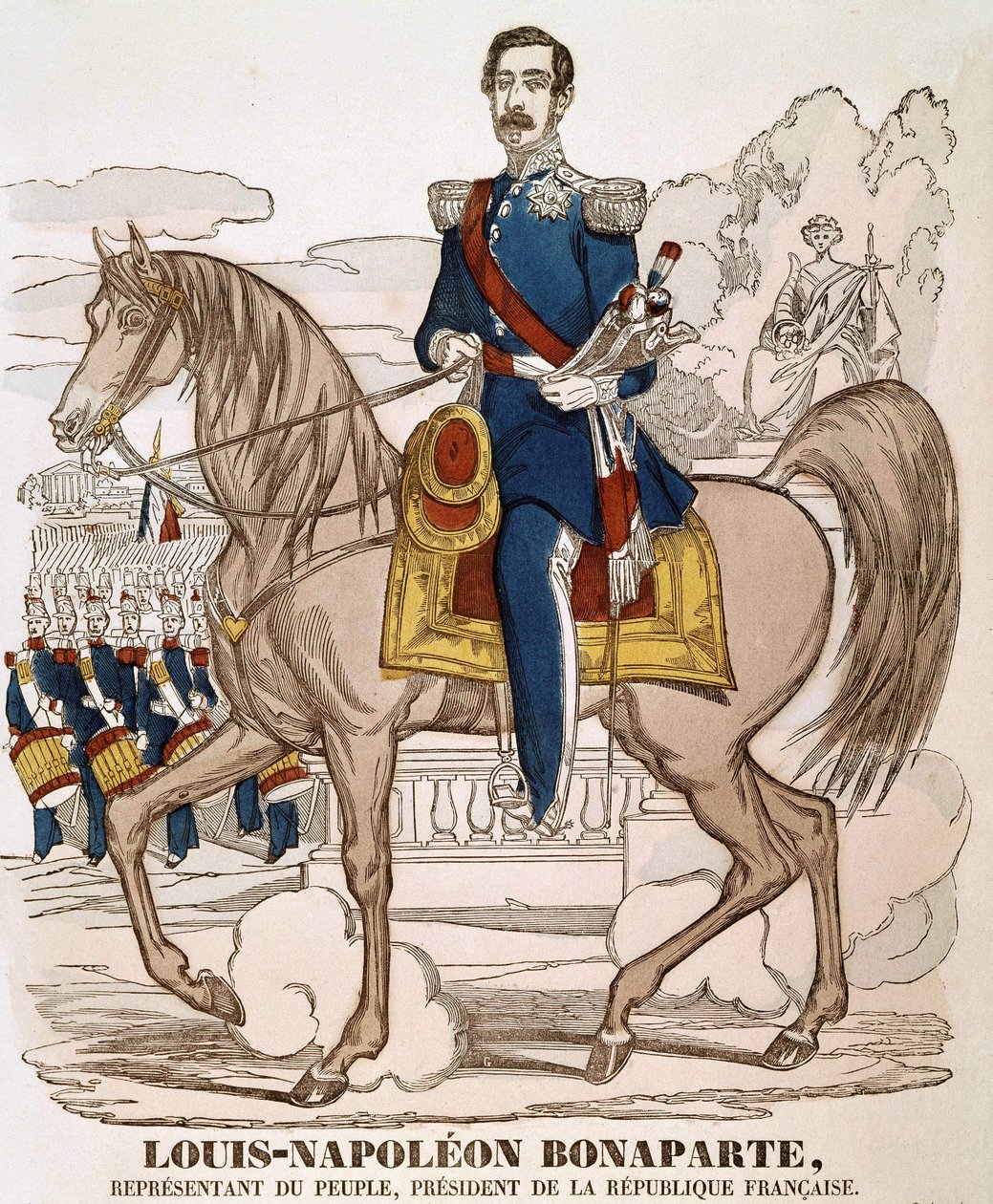 Portrait de Napoléon III - représentant du peuple, Président de la République française. (Charles Louis Napoléon Bonaparte) (1808 - 1873). Image d