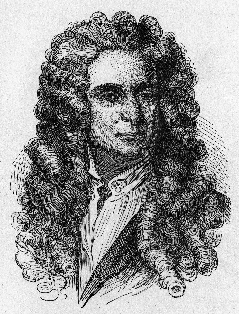 Portrait de Newton - dans « Album de la Science ; Savants illustres ; Grandes découvertes » 1896. - French School