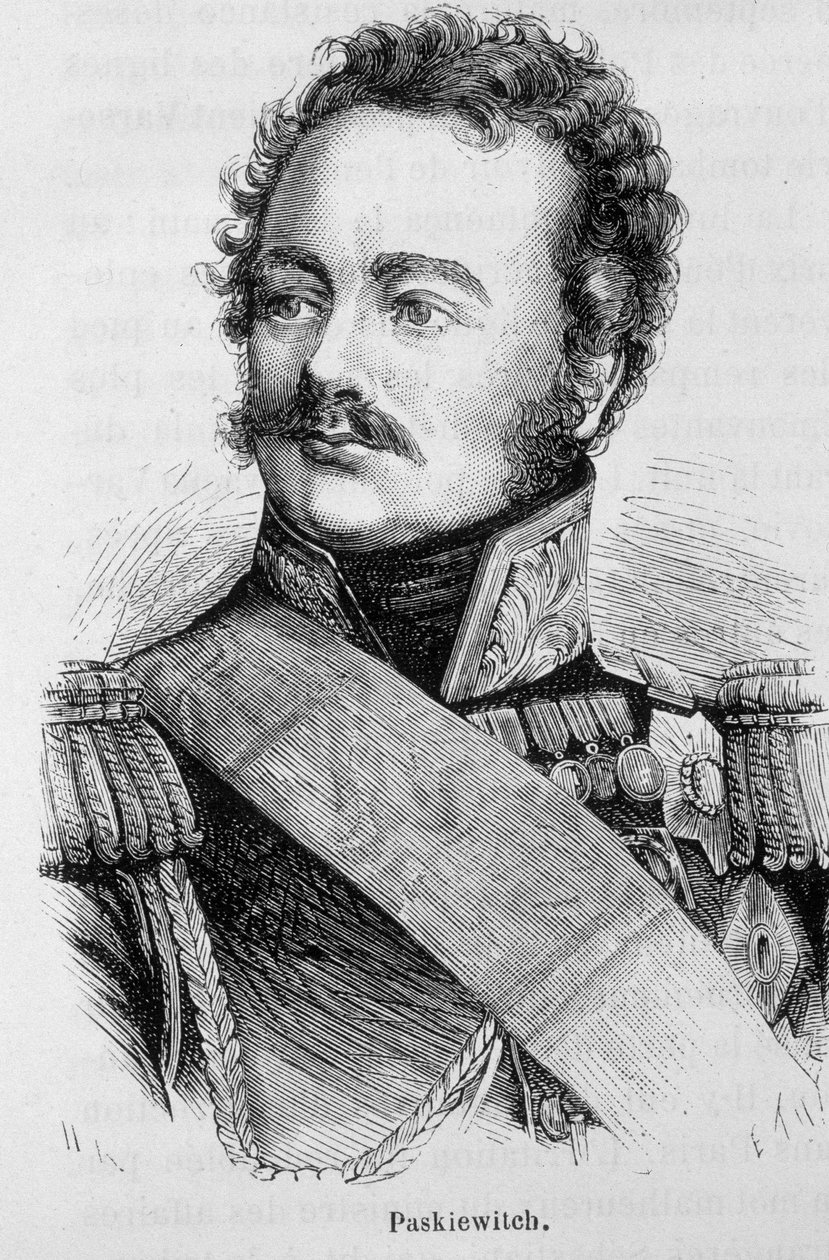 Portrait de Paskiewitch (ou Paskeevich), maréchal russe (1782 - 1856) - dans «L