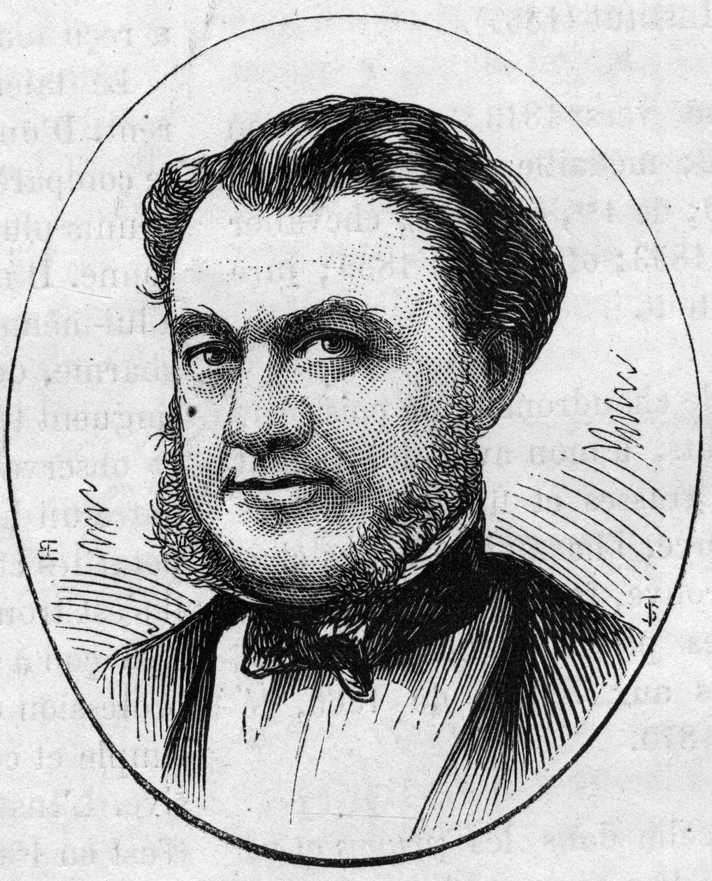 Portrait de Paul Abadie (1812-1884), architecte français. Gravure dans 