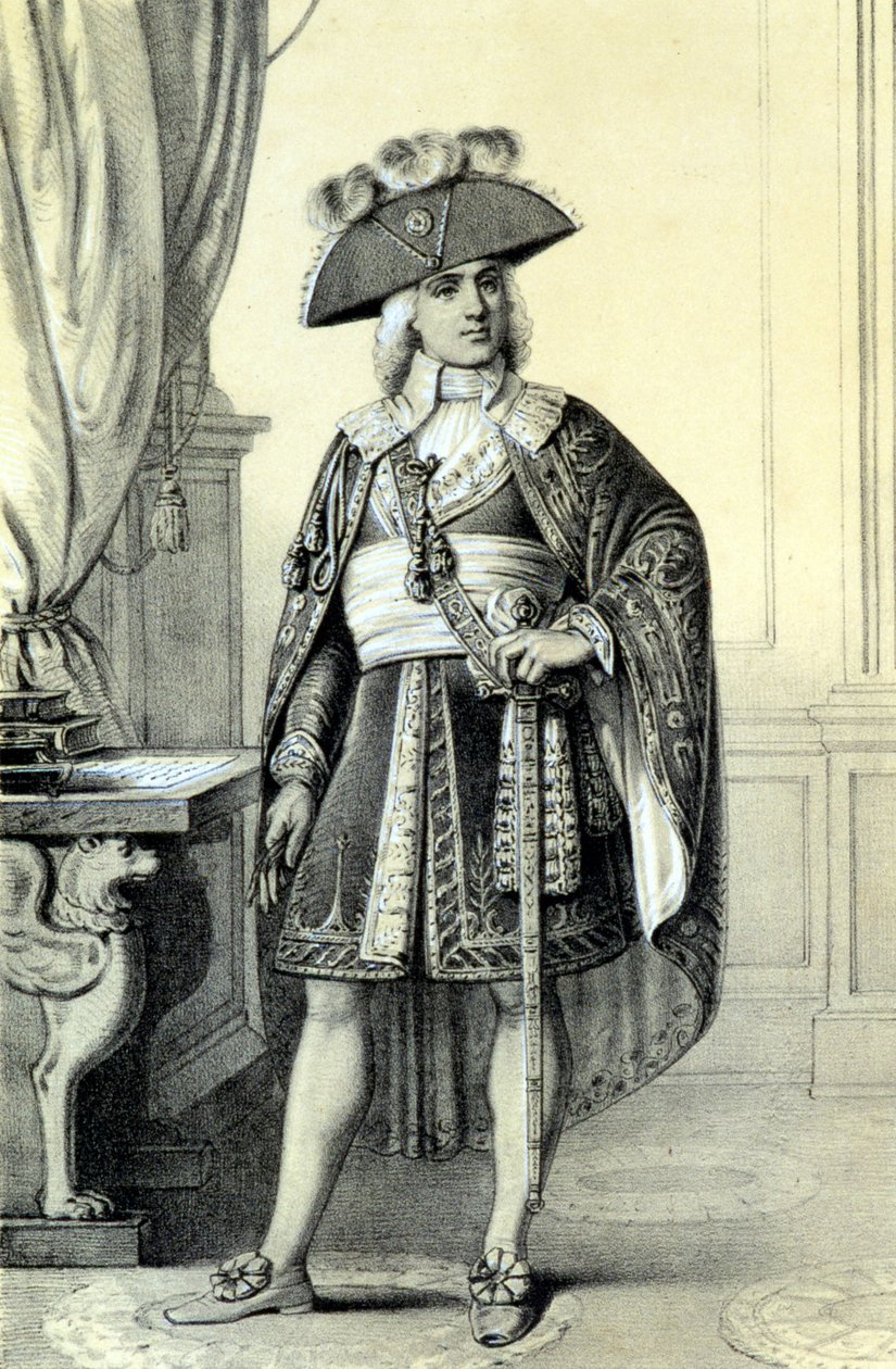 Portrait de Paul de Barras (1755-1829), homme politique français. - dans « Galerie historique de la Révolution française » par Albert Maurin - French School