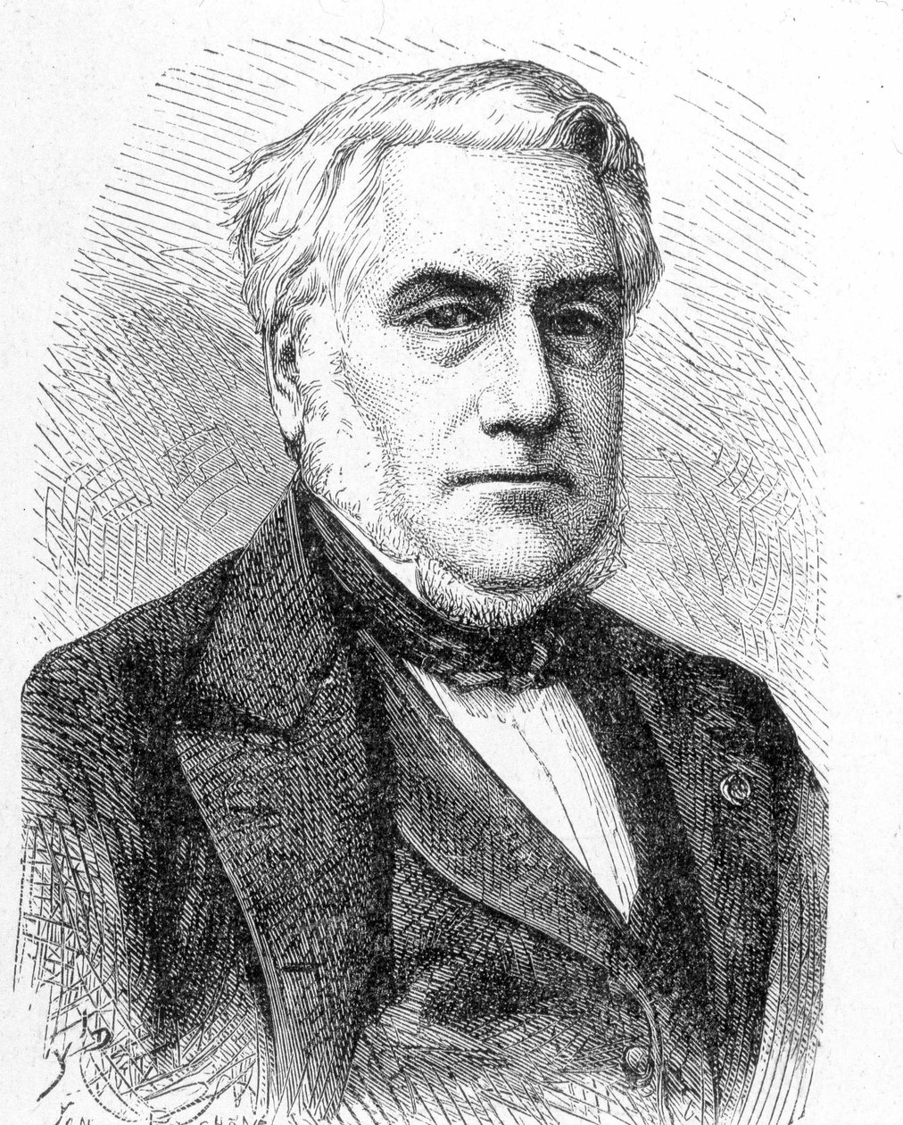 Portrait de Paulin Talabot (1799 - 1878) - dans « Album de la Science ; savants illustres ; Grandes découvertes » 1896 - French School