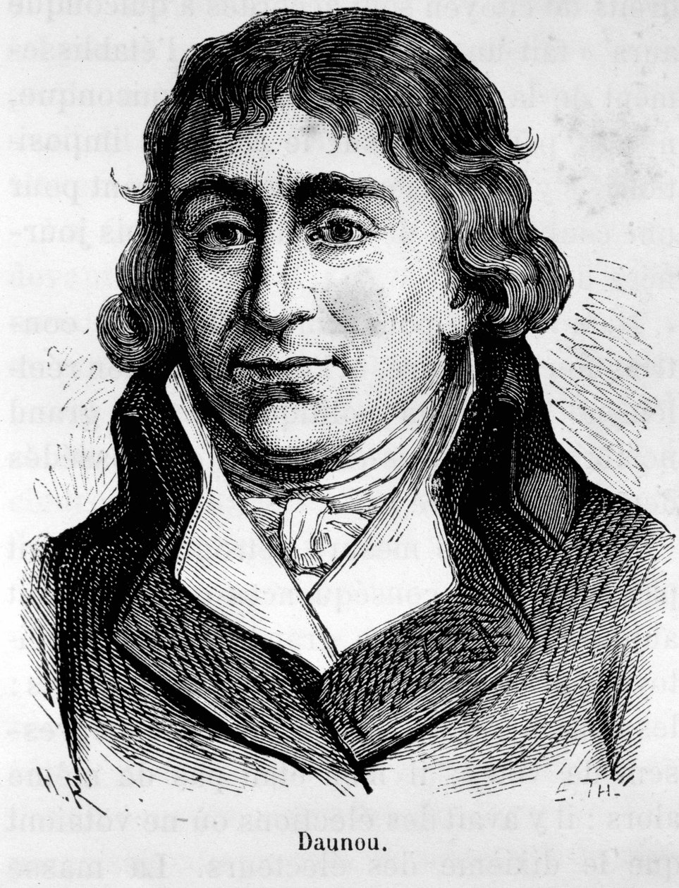 Portrait de Pierre Claude François Daunou, homme politique et historien français (1761-1840) - dans "L