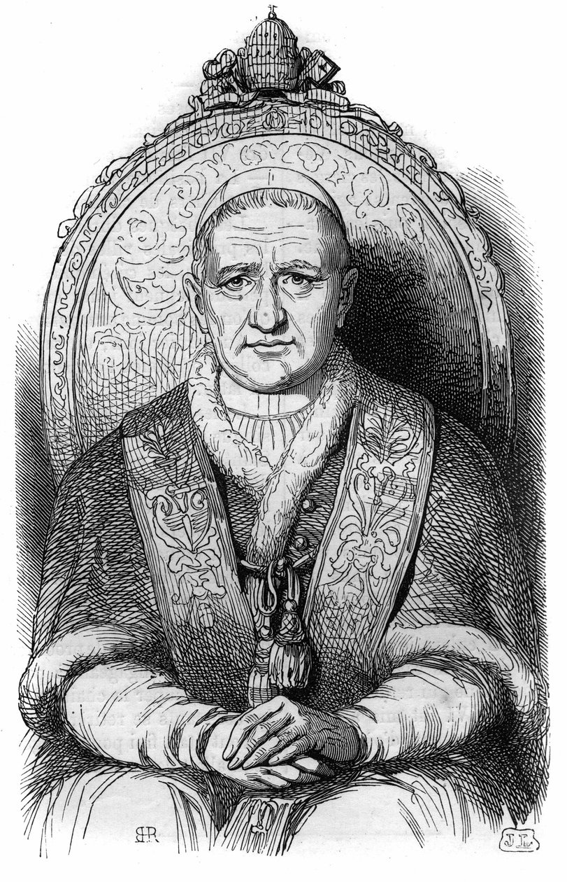 Portrait du Pape Grégoire XVI (Bartolomeo Alberto Cappellari) - French School
