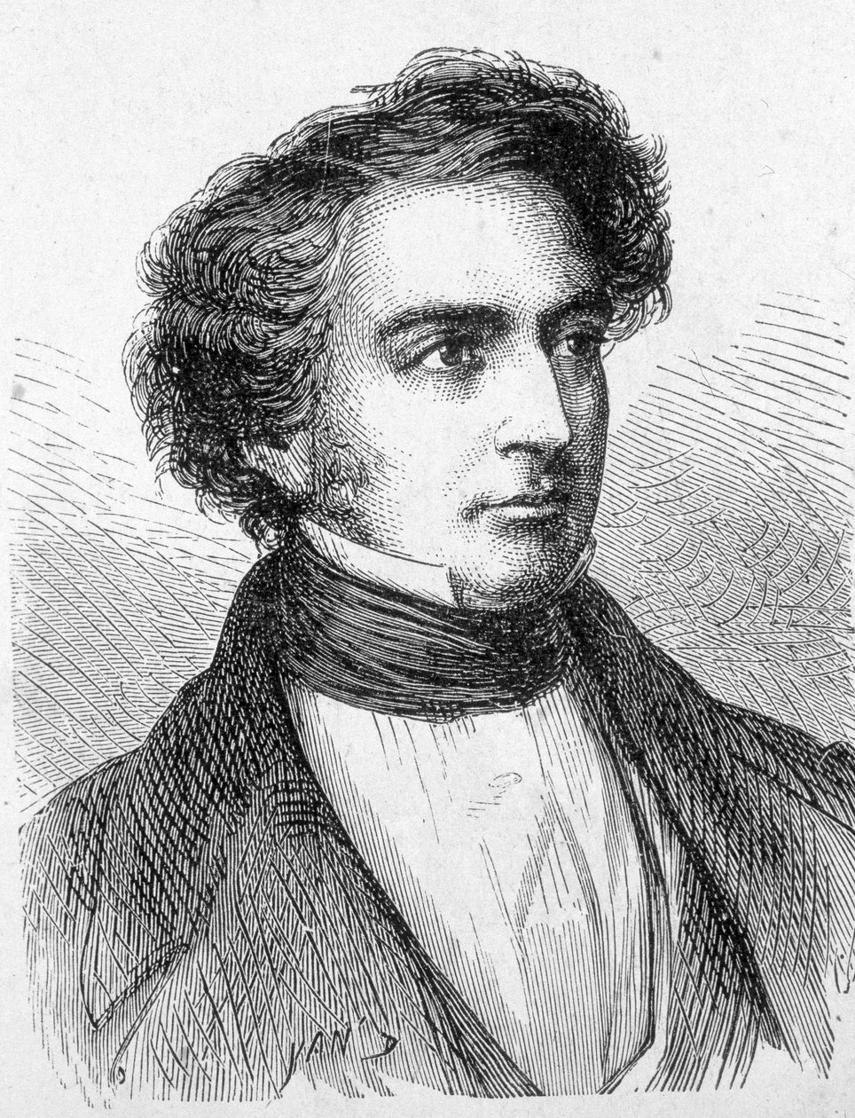 Portrait de Robert Stephenson (1803 - 1859) - dans "Album de la Science; savants illustres; Grandes découvertes" 1896. - French School
