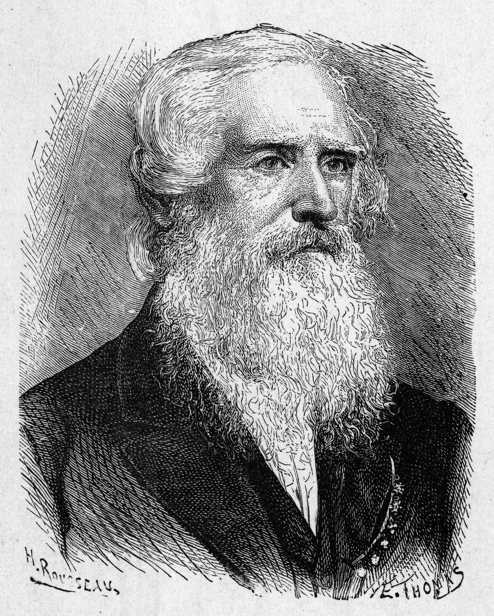 Portrait de Samuel Morse (1791 - 1872), peintre et physicien américain - dans "Album de la Science; savants illustres; Grandes découvertes" 1896. - French School