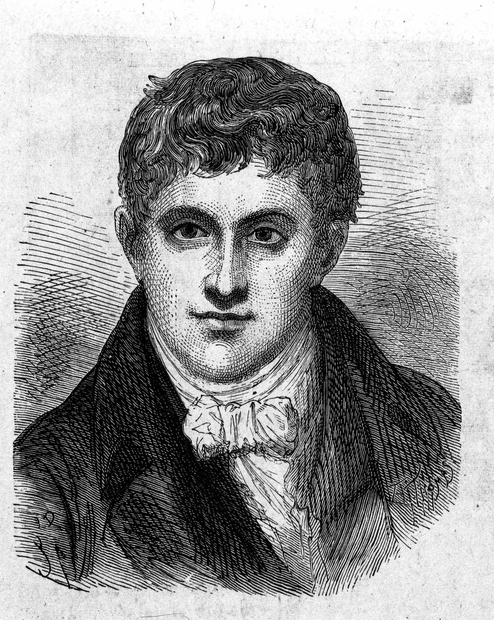 Portrait de Sir Humphry Davy, chimiste et physicien britannique - dans « Album de la Science; savants illustres; Grandes découvertes » 1896. - French School