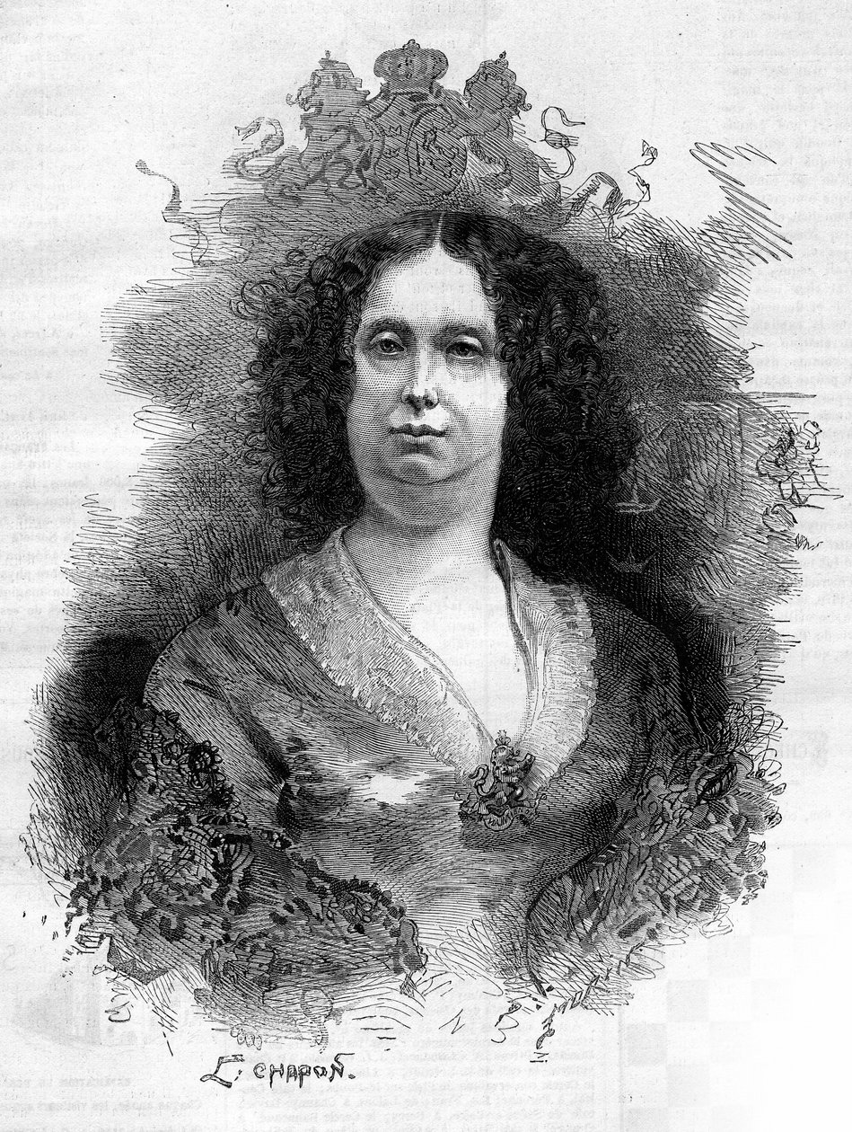 Portrait de Sophie Frédérique Mathilde de Wurtemberg (1818-1877), reine de Hollande. Gravure dans « Le Monde Illustré » n°1053 du 16 juin 1877 - French School