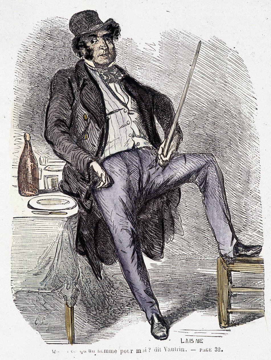 Portrait de Vautrin (personnage inspiré par Vidocq) - dans "Splendeurs et misères des courtisanes" par Balzac. - French School