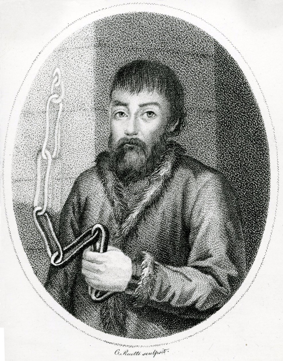Portrait de Yemelyan Pougatchev, 18ème siècle - French School