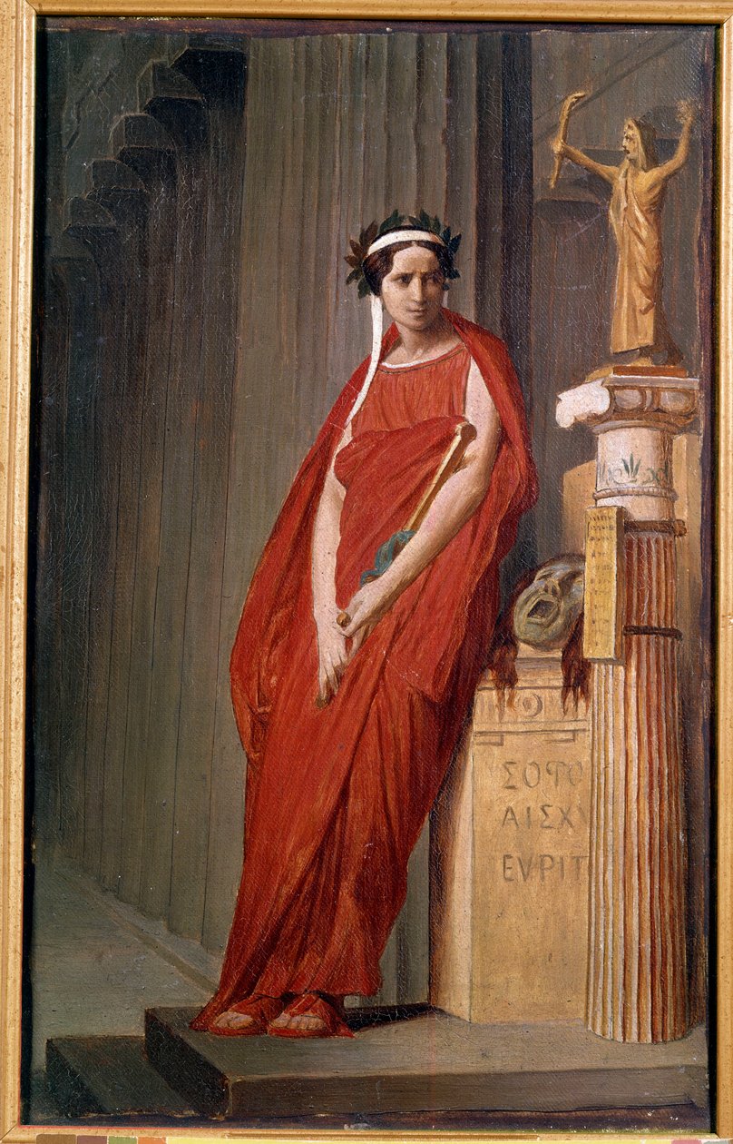 Portrait de la comédienne Élisabeth Félix dite Mademoiselle Rachel - French School