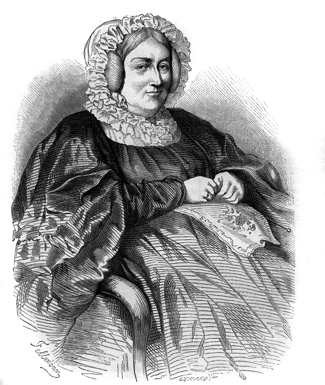 Portrait de la Marquise de La Rochejaquelein (née Marie Louise Victoire de Donnissan) (1772-1857), écrivaine française - French School