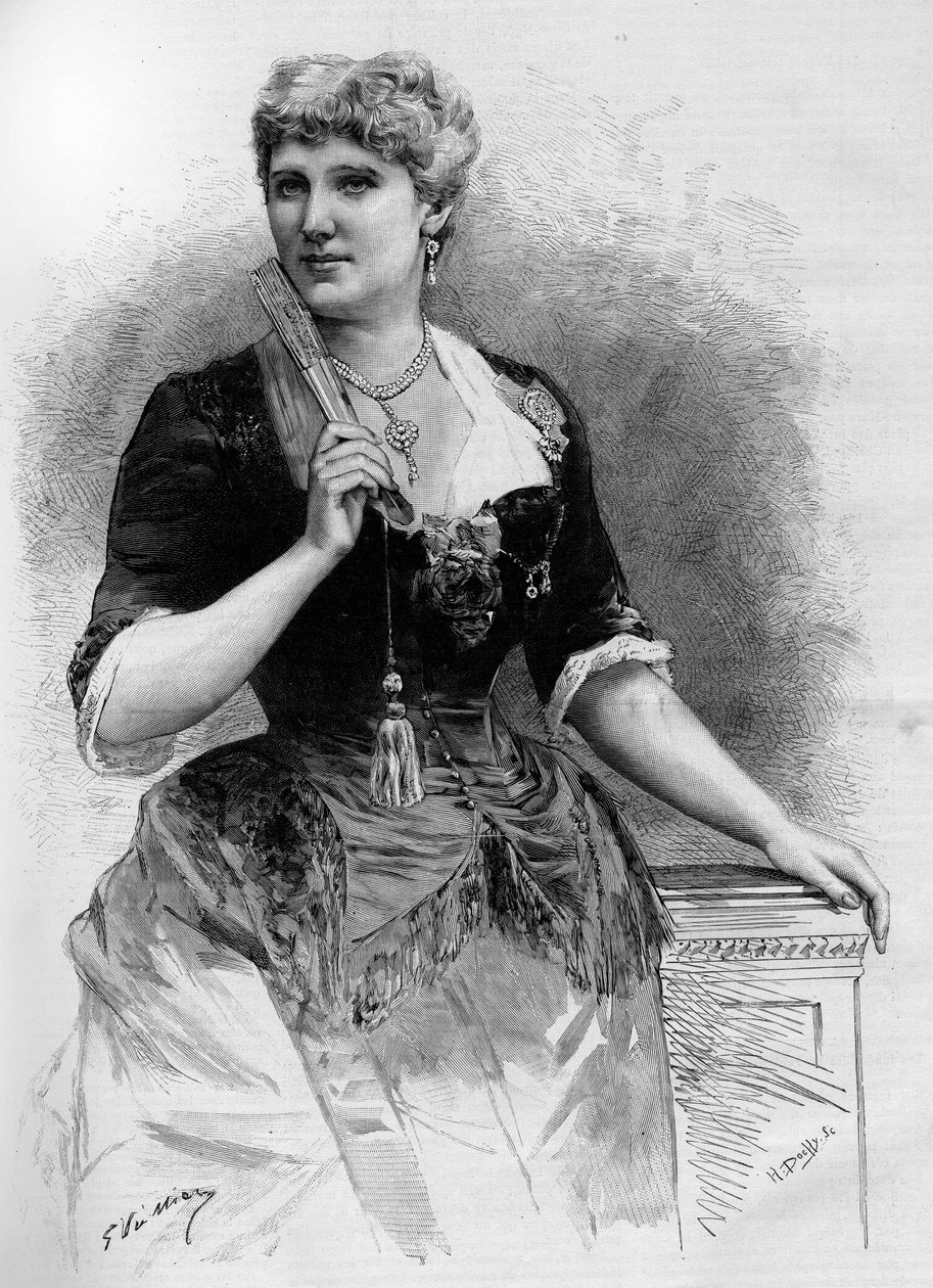 Portrait de la soprano suédoise Christine Nilsson (1843-1921), dans Le Monde Illustré 1887 - French School