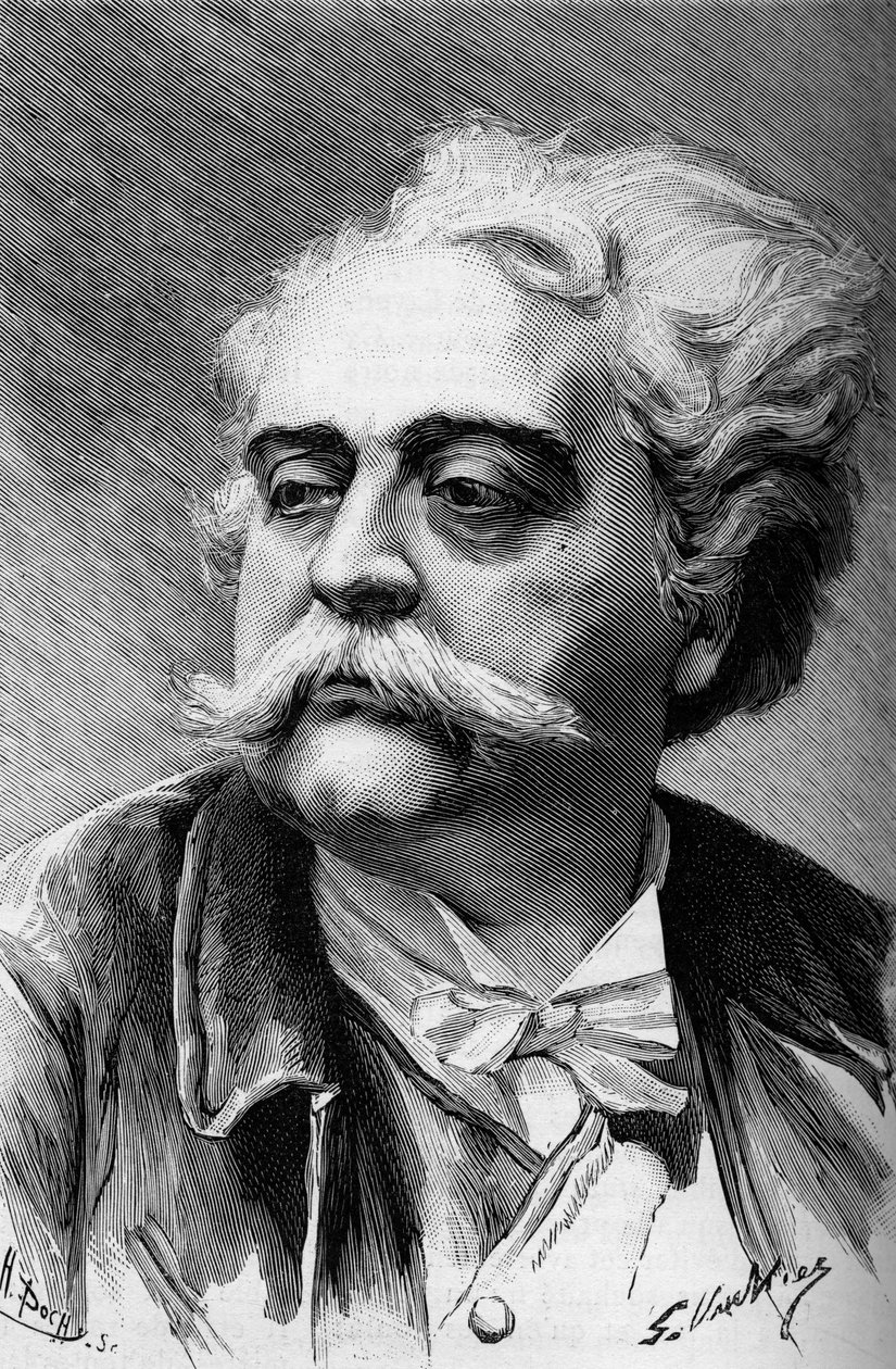 Portrait du peintre et sculpteur Albert Ernest Carrier-Belleuse (1824-1887), dans « Le Monde Illustré » 1887 - French School