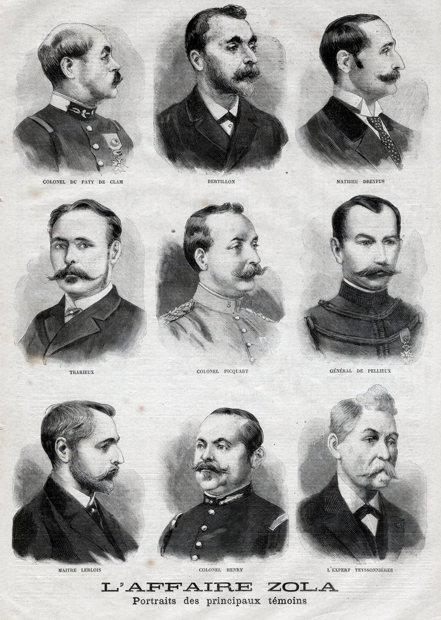Portraits des principaux témoins de l
