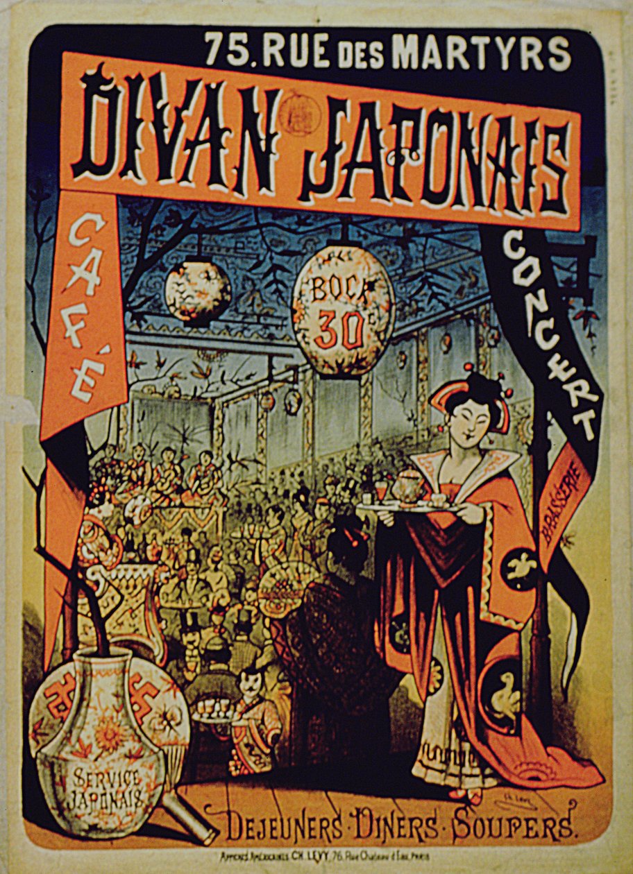 Affiche publicitaire pour Divan Japonais, Paris - French School