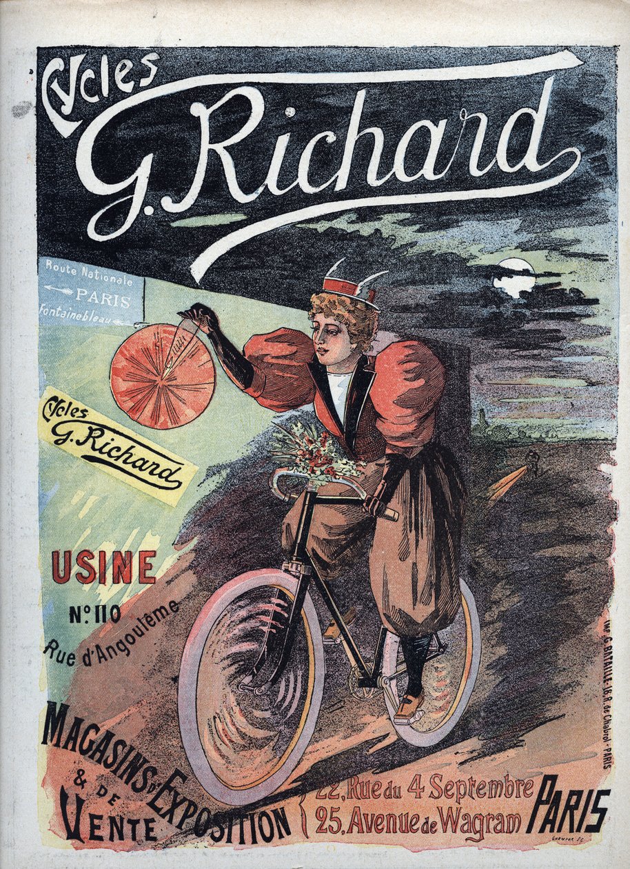 Affiche publicitaire « George Richard Cycles » Paris 1895 École française - French School