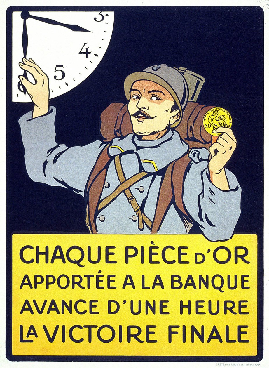 Affiche imprimée en 1914 : « Chaque pièce d