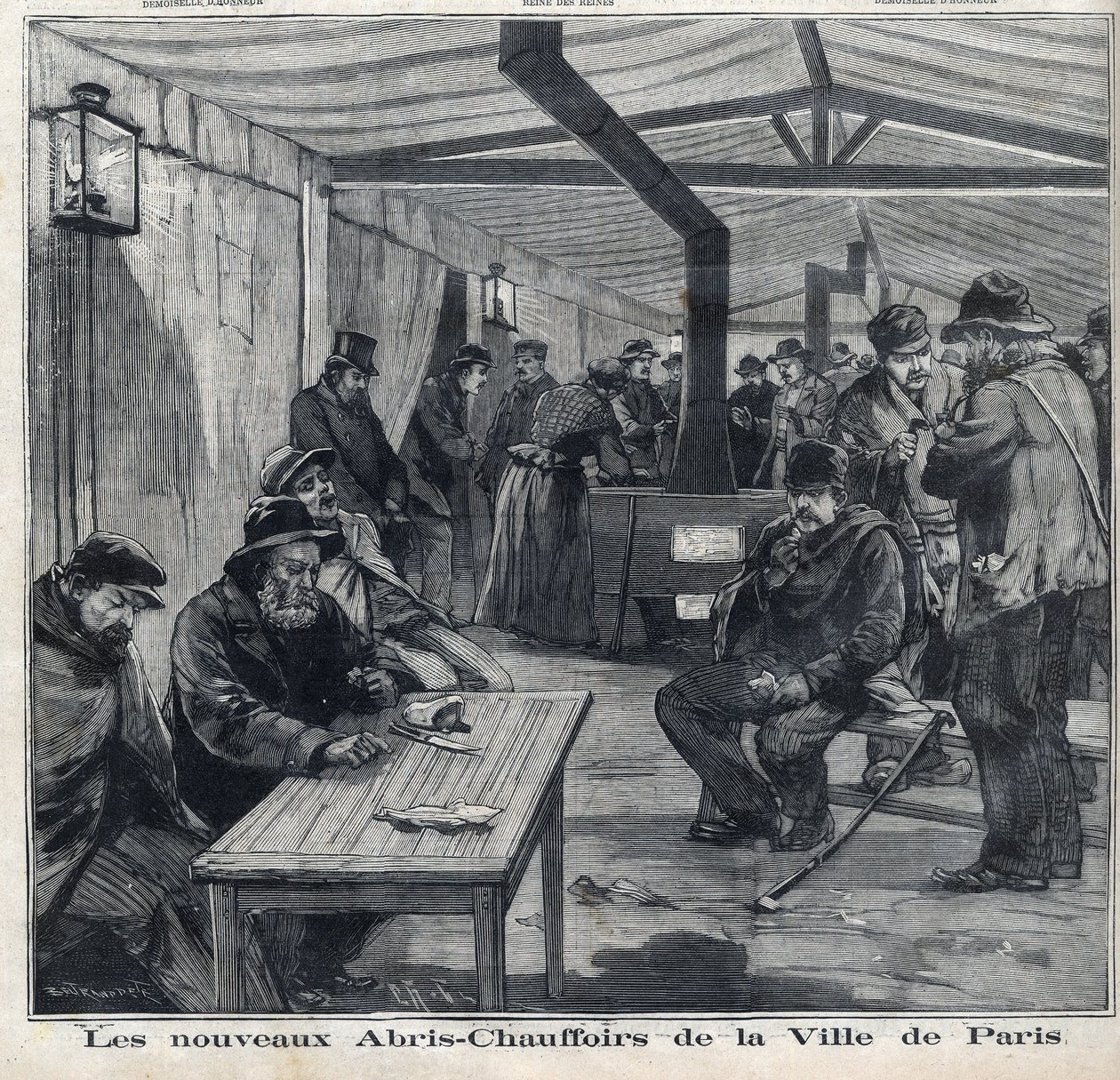 Précarité dans la capitale : Les nouveaux abris chauffants dans la ville de Paris où les pauvres viennent se réchauffer, dans "Le Petit Parisien" - French School