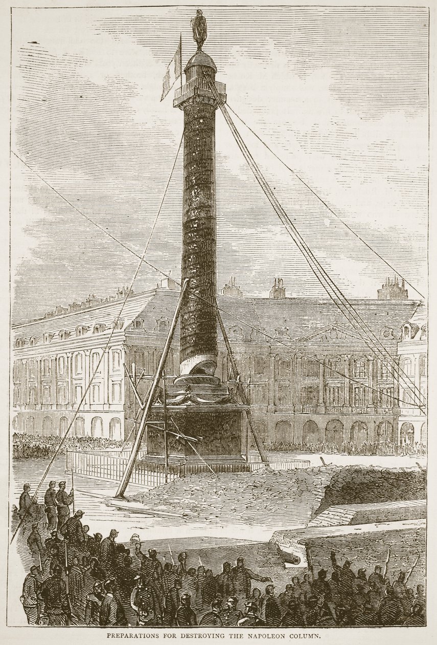 Préparatifs pour détruire la colonne Napoléon, illustration de l