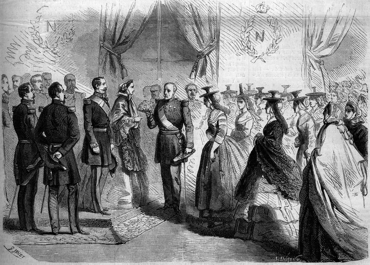 Présentation à Napoléon III (1808-1873) et à l