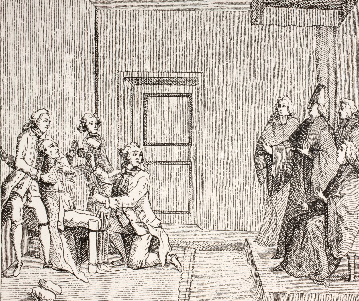 Prisonnier subissant la torture par Brodequin, 1875 - French School