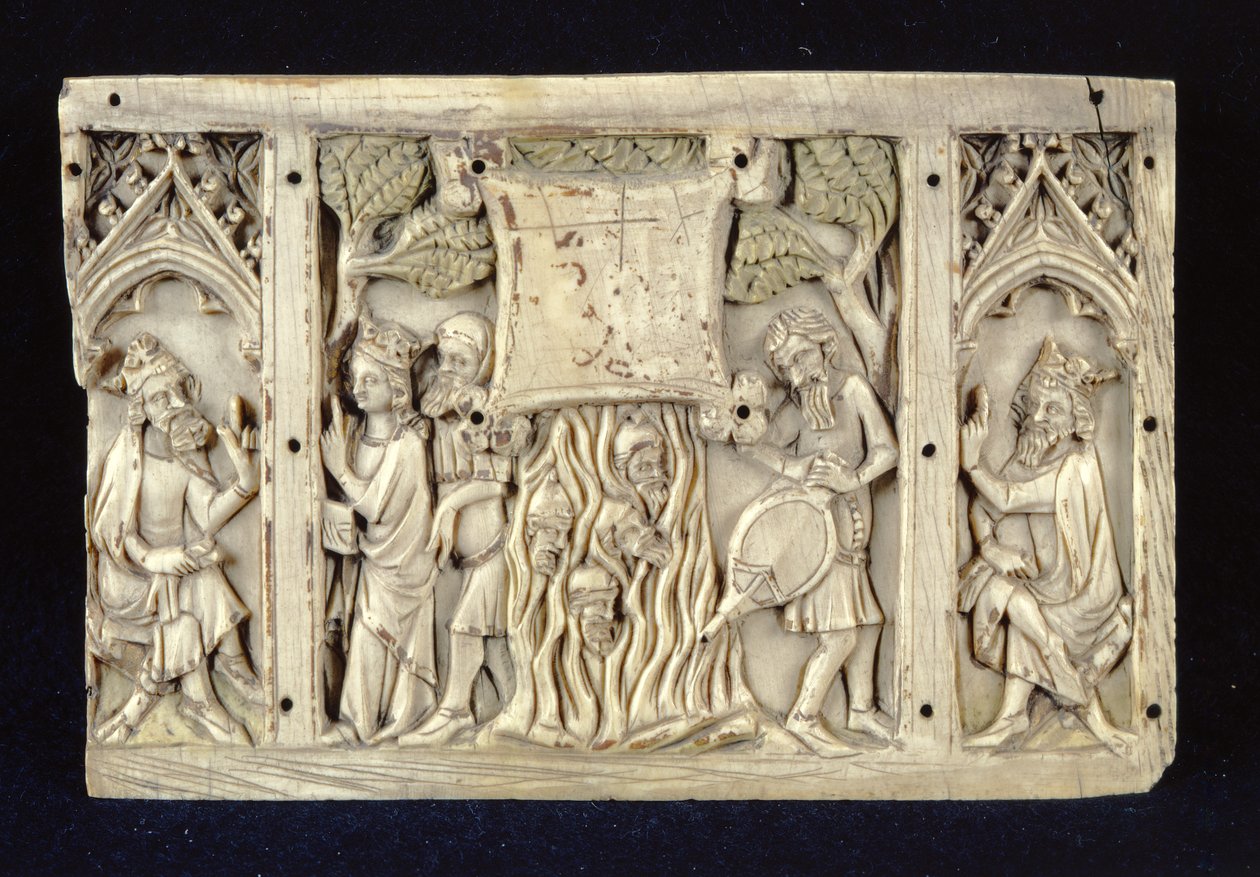 Relief représentant des scènes de la vie de Sainte Catherine d
