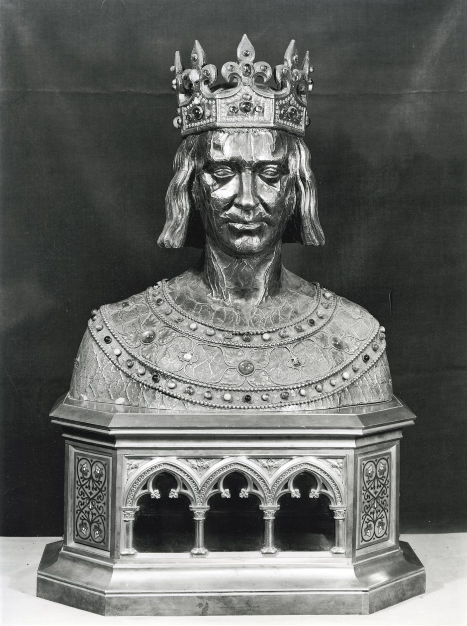 Buste reliquaire de Saint Louis (1214-70) - French School