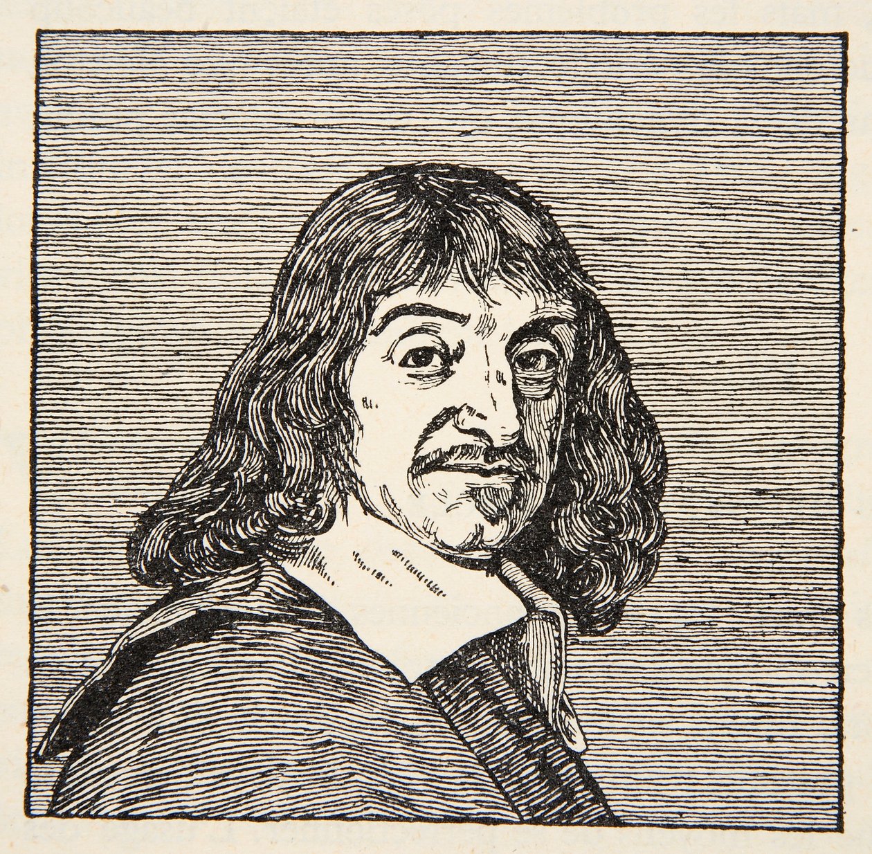 René Descartes, copie par Boris Mestchersky, illustration de Histoire de la Nation Française, Sciences, Volumes I & II, par Gabriel Hanotaux, 1924 - French School