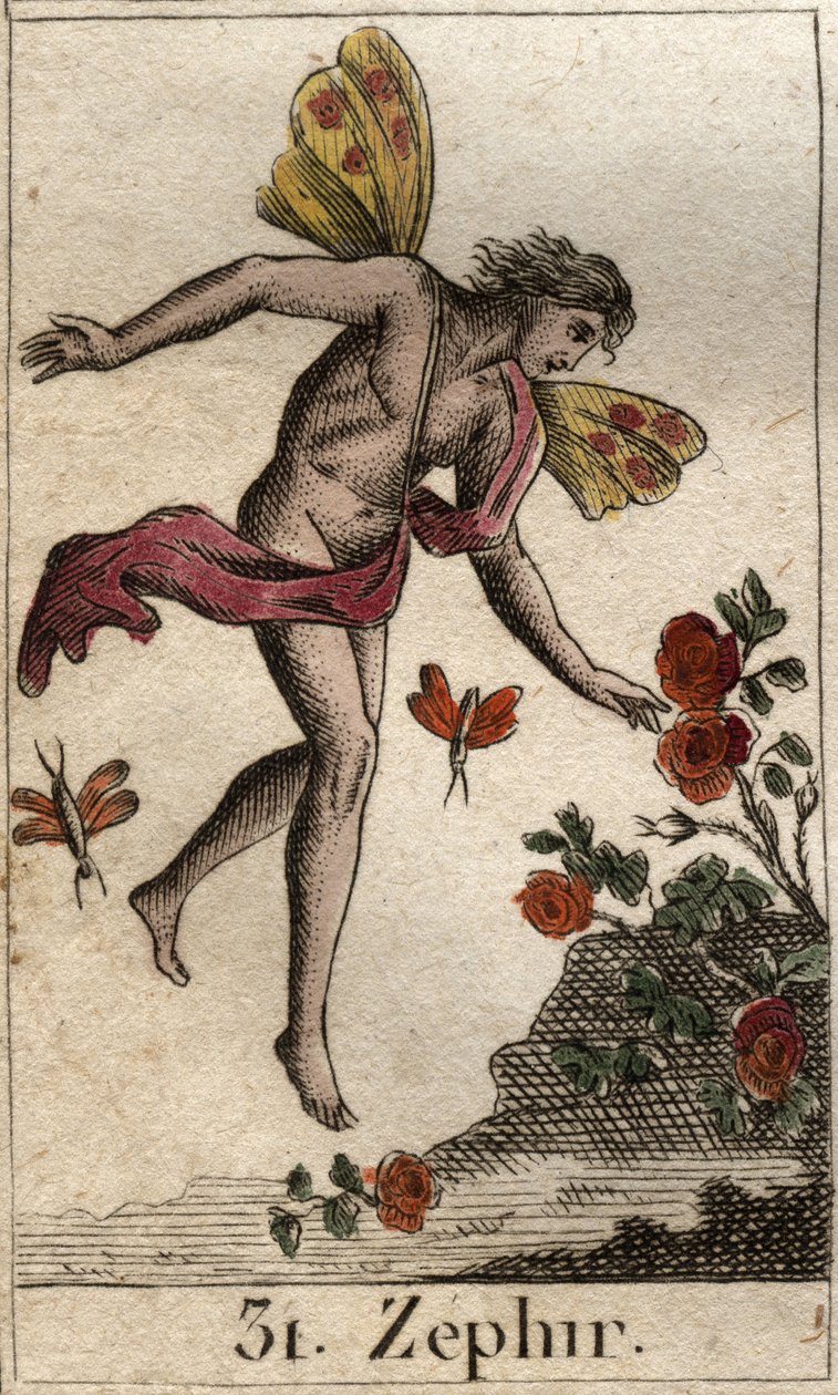 Représentation de Zéphyr, personnification du vent d