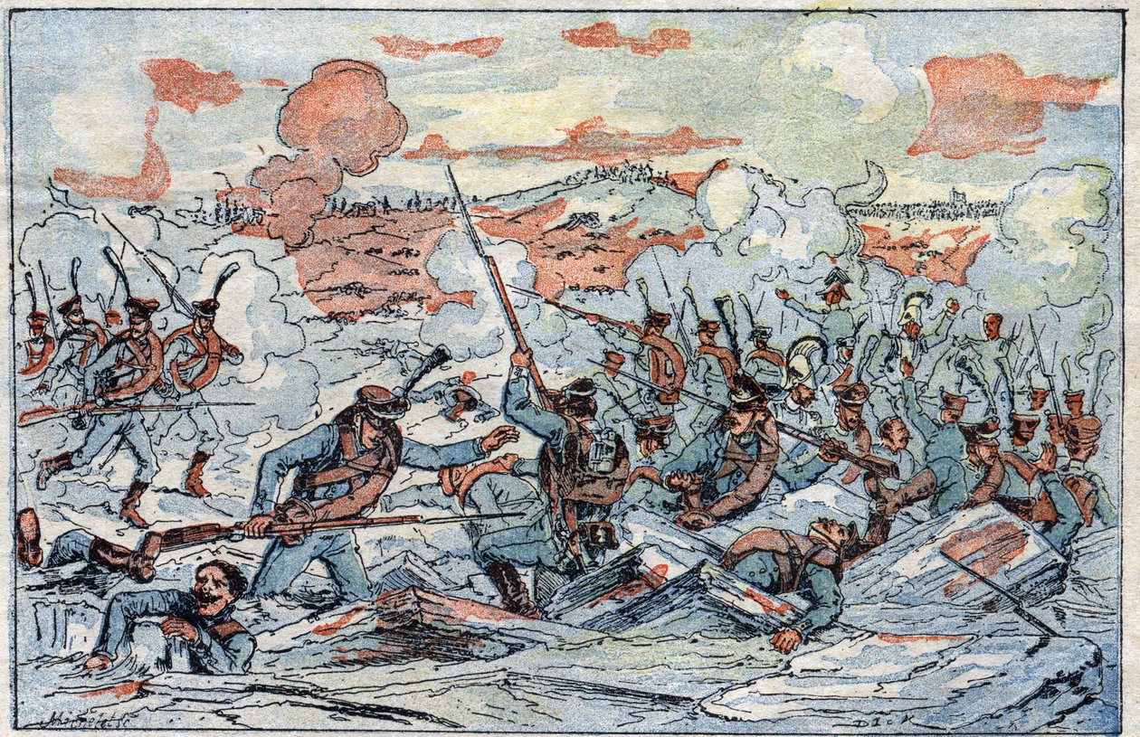 Représentation de la bataille d