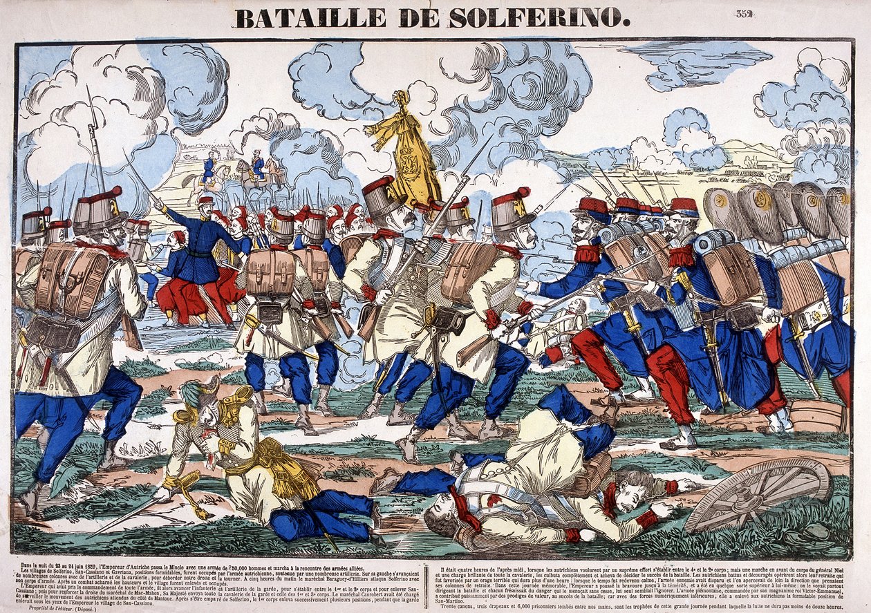 Représentation de la bataille de Solférino, 24 juin - French School