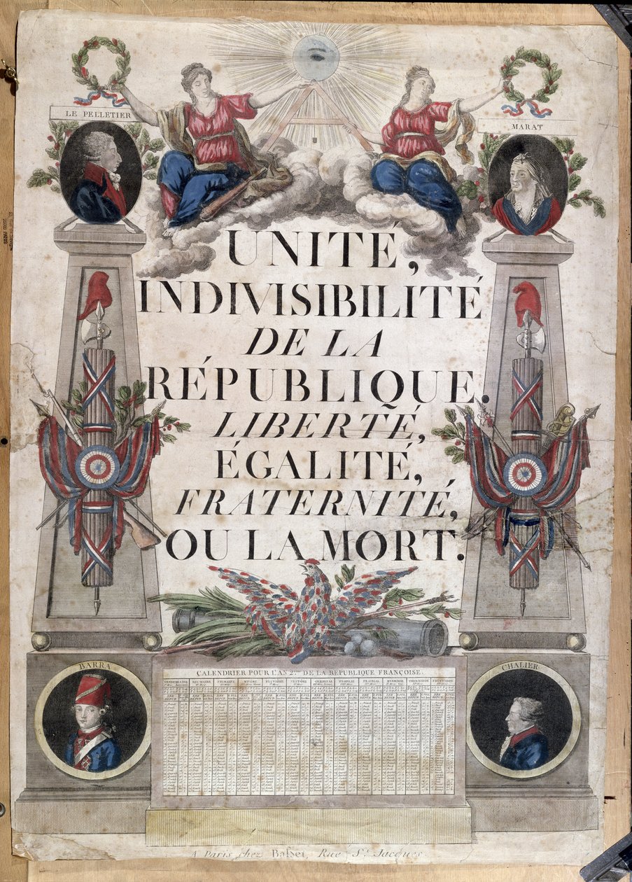 Calendrier républicain, 1794 - French School