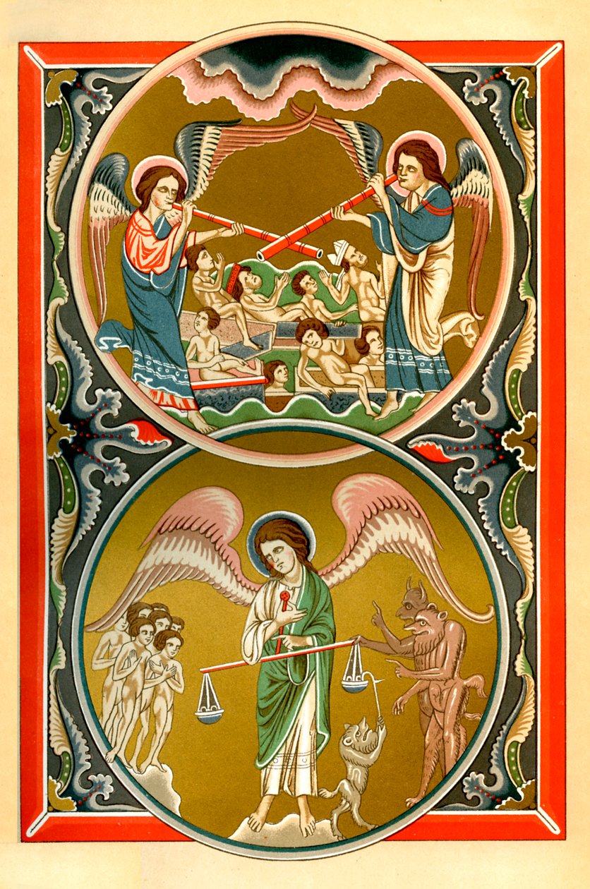 Résurrection des morts et la pesée des âmes - French School