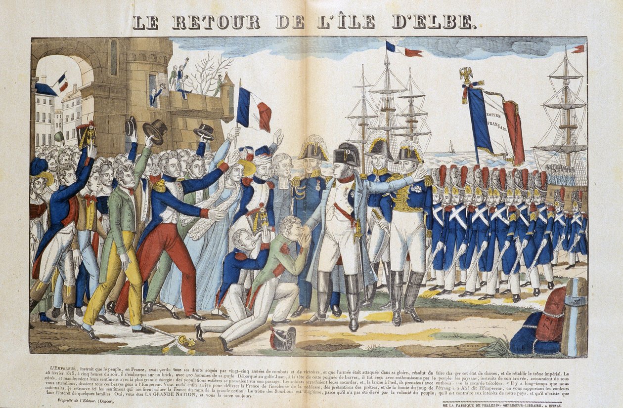 Retour de Napoléon Bonaparte (1769-1821) de son exil sur l