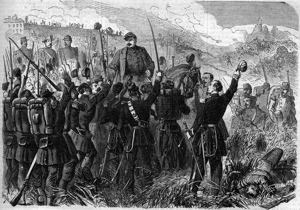 Risorgimento - Bataille de Montebello della Battaglia (Italie), 21 mai 1859 : le général français Élie Frédéric Forey (1804 - 1872), commandant de l