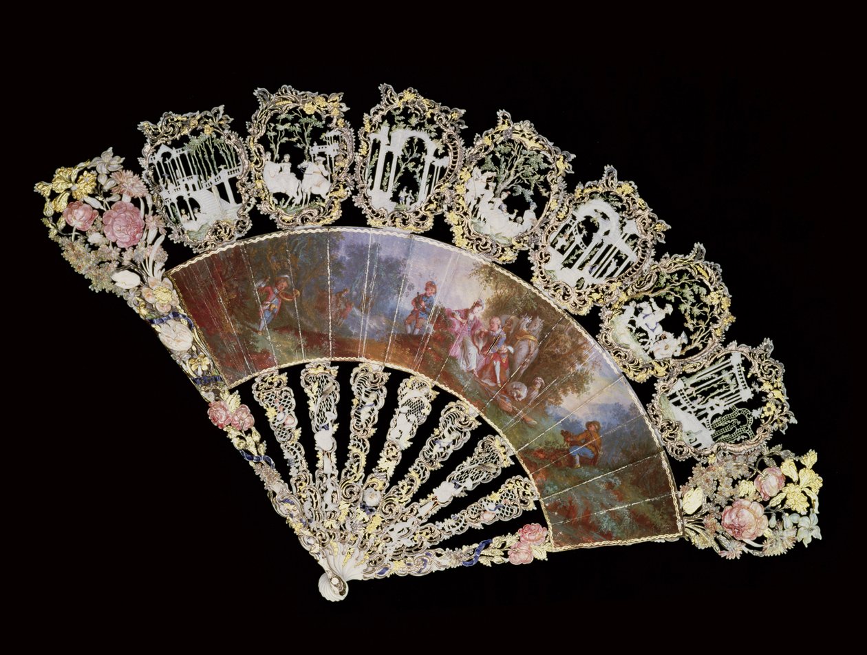 Éventail rococo, 1730 - French School