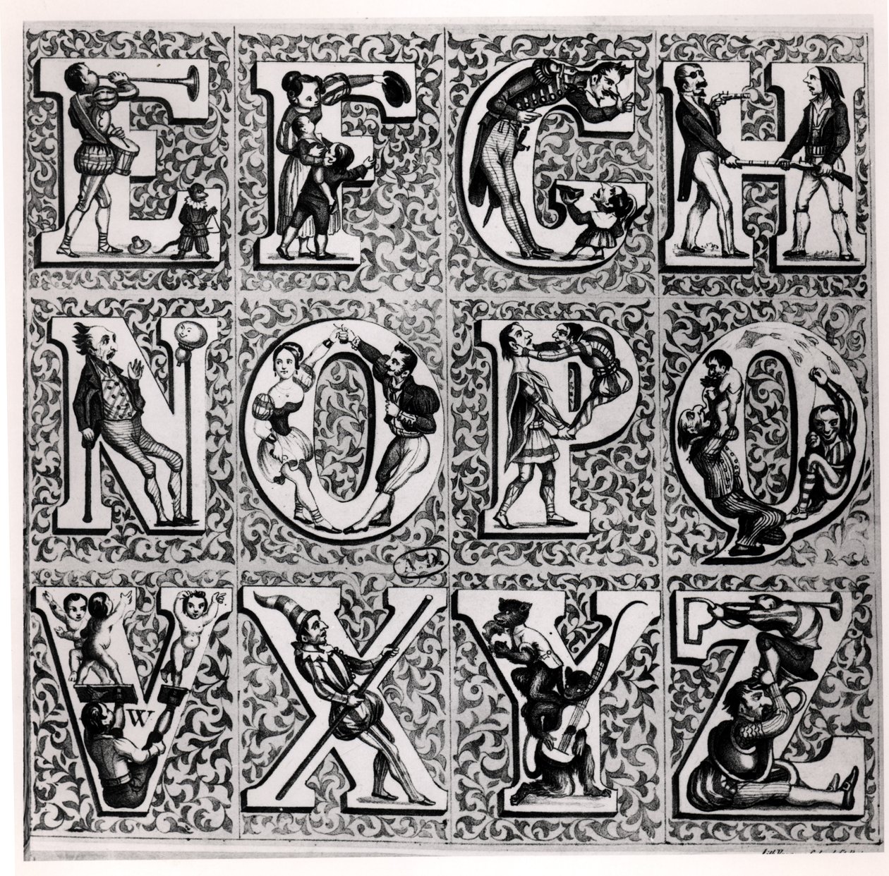 Alphabet romantique - French School