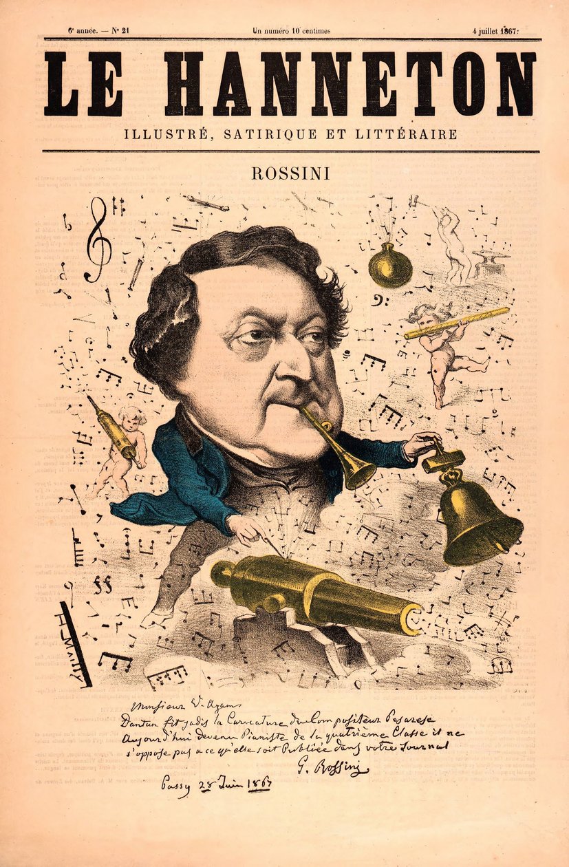 Rossini de Le Hanneton, pub. 4 juillet 1857 - French School