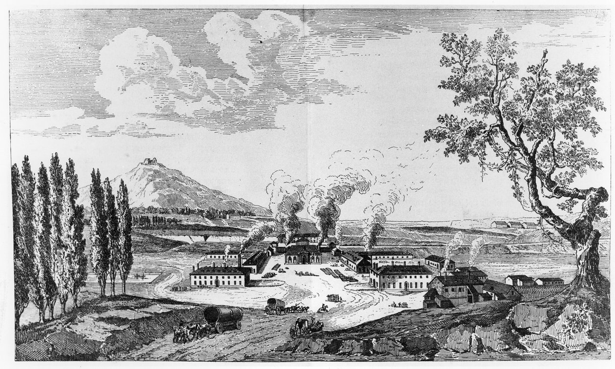 Fonderie royale au Creusot en 1787 - French School