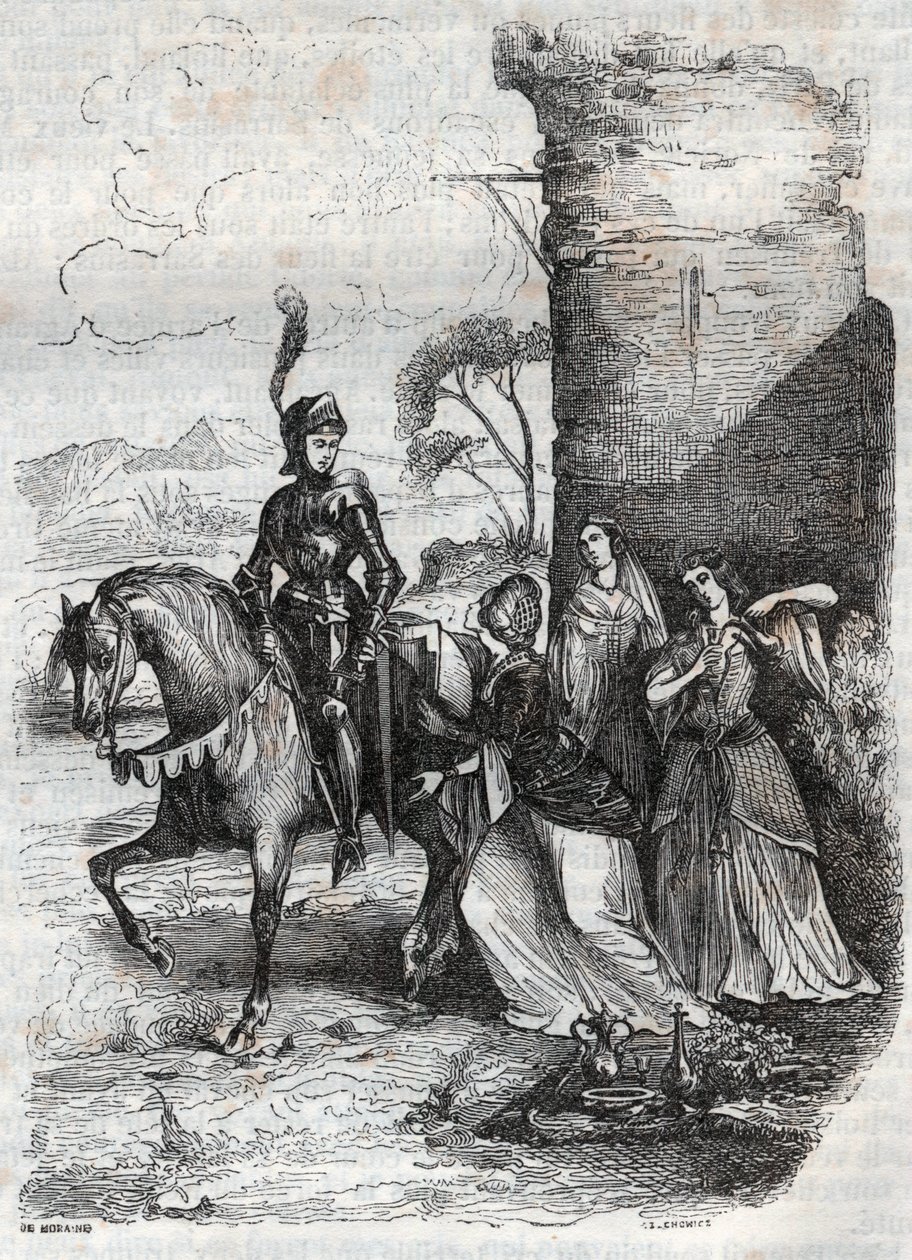 Ruggiero et trois nymphes de la cour d