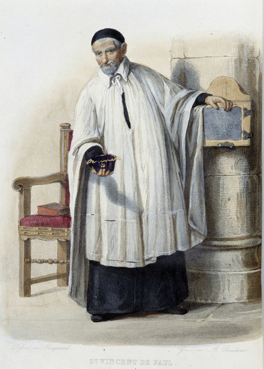 Saint Vincent de Paul - dans « Le Plutarque français », par Mennechet - French School