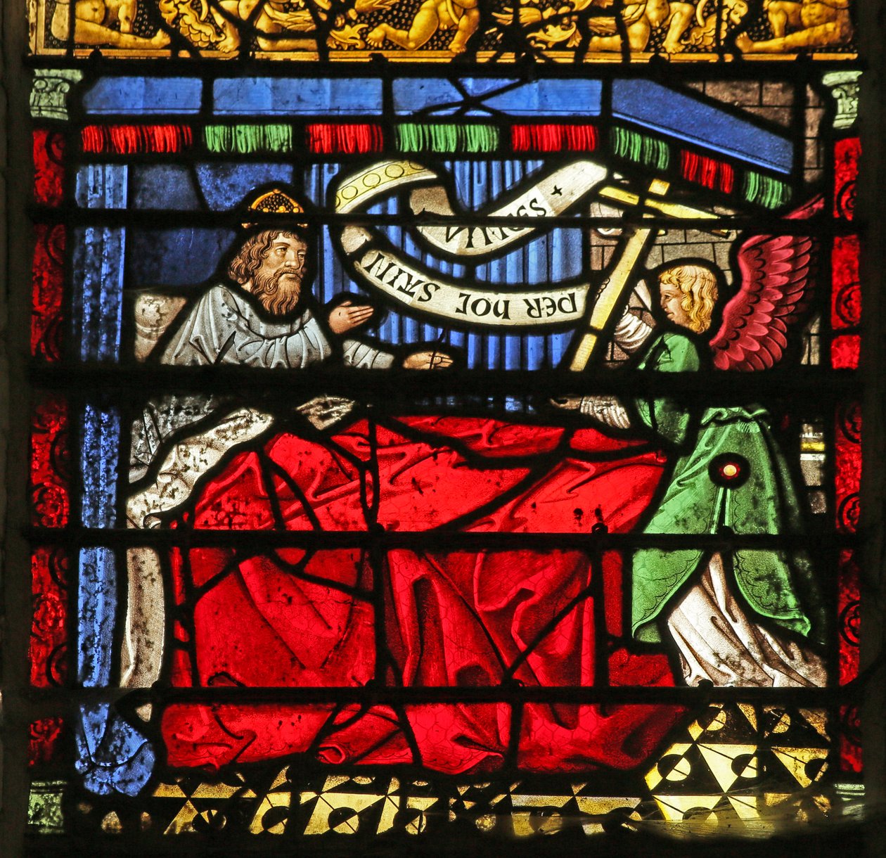 Scène de la légende de la Croix : le rêve de Constantin - French School