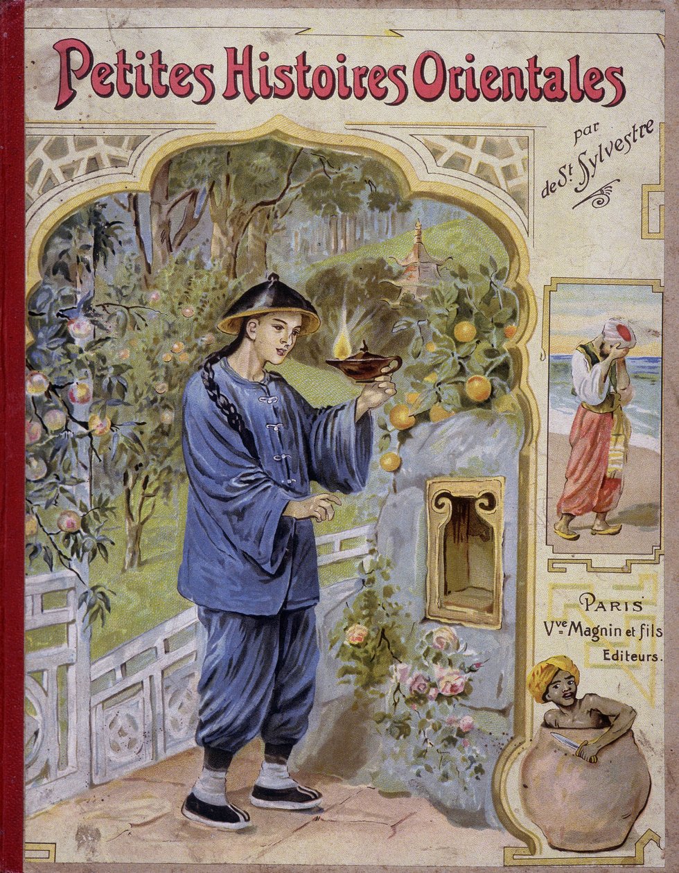 Scène de "Petites histoires orientales", contes arabes des 1001 nuits (contes des mille et une nuits). À la Saint-Sylvestre - French School